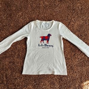 L.L Bean long sleeve shirt dog print